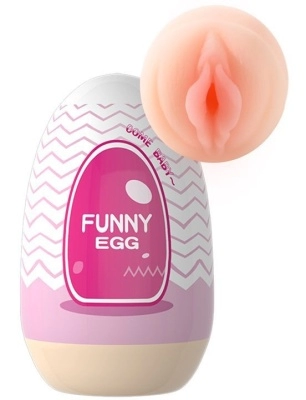 Карманный реалистичный яйцо - мастурбатор Funny Egg